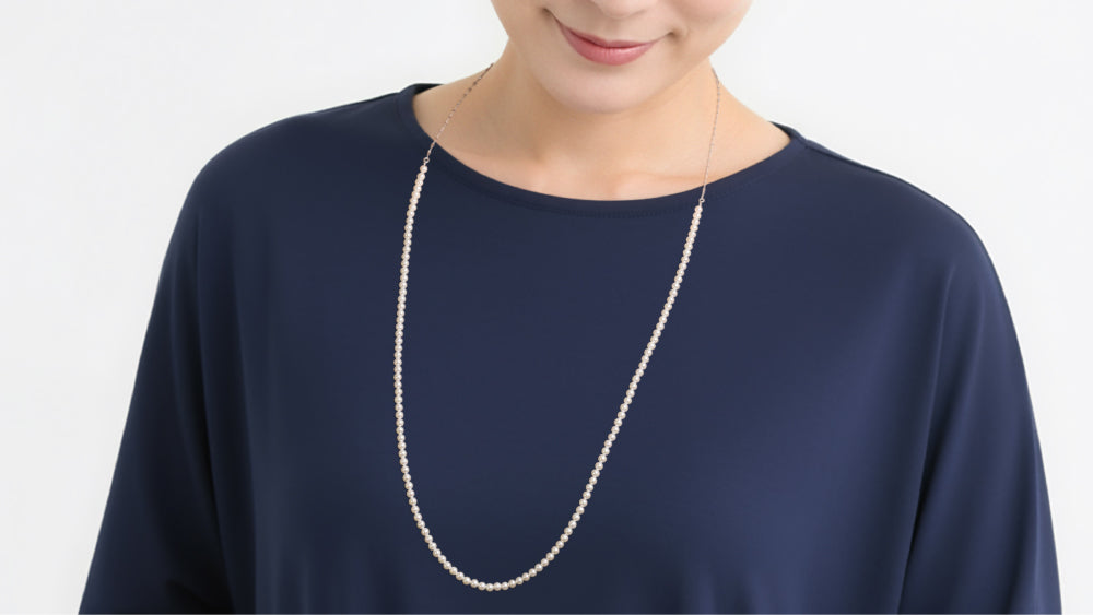 カジュアルな中にも上品な雰囲気を楽しめるベビー真珠